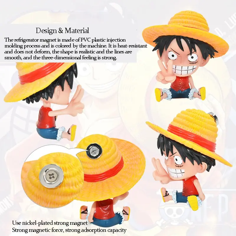 Аниме мультфильм наклейка на холодильник 3D Магнитная игрушка аксессуары для