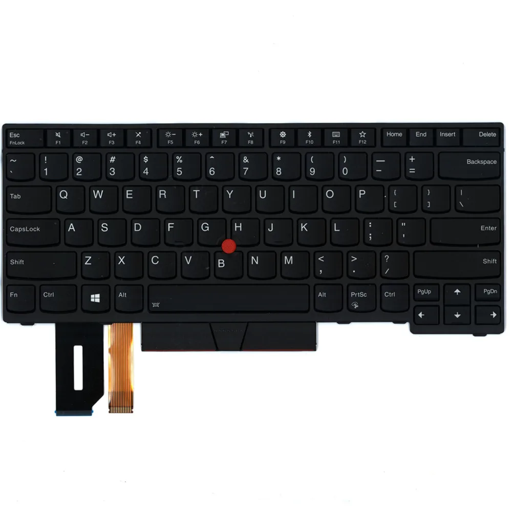 

Клавиатура с английской подсветкой для Lenovo ThinkPad US, подходит для Thinkpad E480, E490, T480S, L480, L380, Yoga T490, T495, L390, Yoga L490, P43s