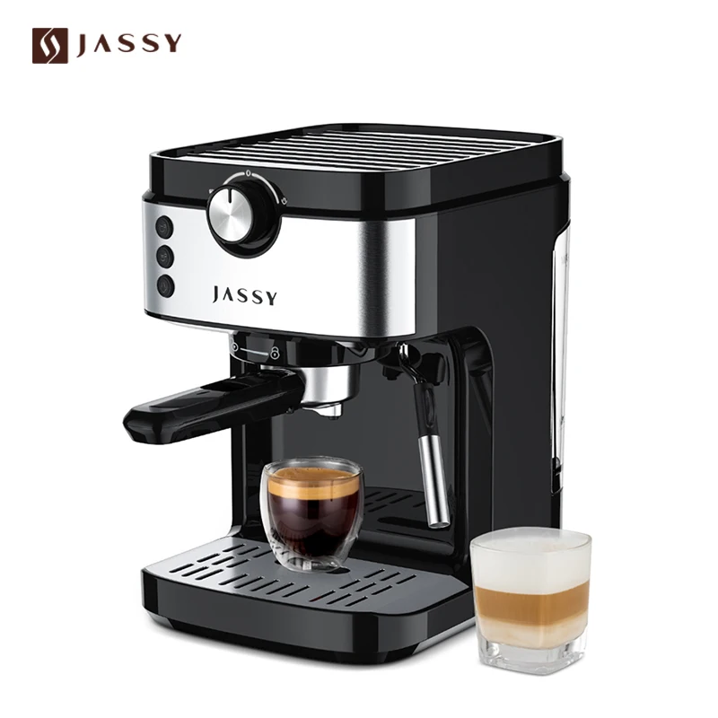 JASSY Coffee Machine 19 Bar Italian Type Espresso Coffee Maker Machine with Milk Frother Wand For  Espresso, Cappuccino Latte