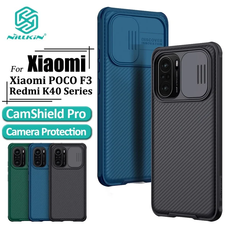 

Nillkin CamShield Pro Case For Xiaomi POCO F3 Redmi K40 Pro Plus Luxury Hard PC Back Cover With Camera Slide Privacy Protection