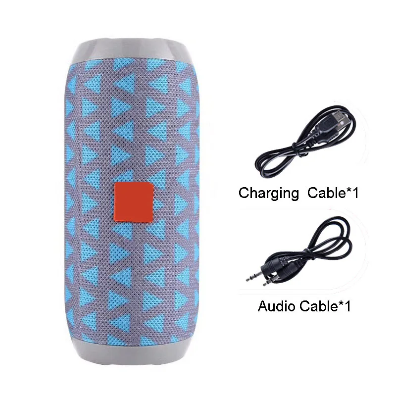 BlueGrey Портативный Bluetooth динамик 20 Вт Беспроводная бас Колонка водонепроницаемый открытый динамик поддержка AUX TF USB Сабвуфер громкий динамик TG117 - Цвет: BlueGrey