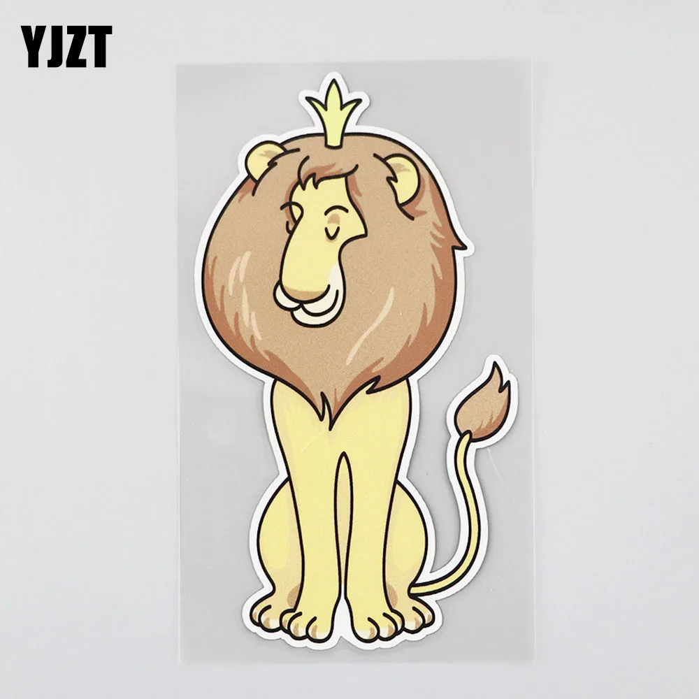 

YJZT 8.5CM*15.7CM Lovely Cartoon Lion Car Decal Sticker 12A-0166