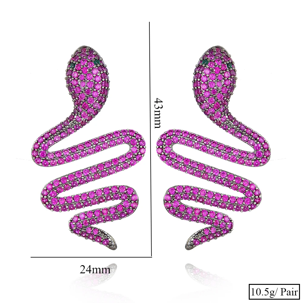 

SISCATHY Luxury Cute Snake Dangle Earring For Girl Gift Women Bridal Wedding Girl Birthday Earrings Gift High Quality 2021