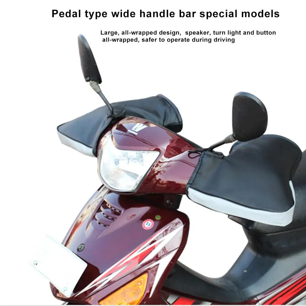 1 пара ветронепроницаемых зимних тепловых мотоциклетных перчаток на руль