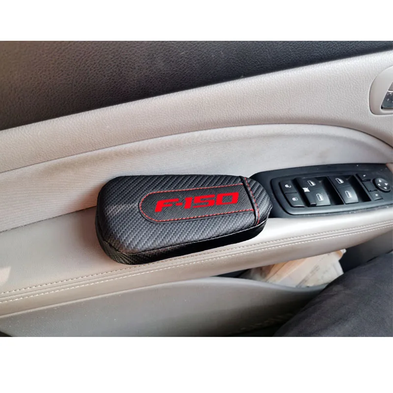 Car Styling for Ford F150 F-150 1pc Carbon Fiber Leather Leg Cushion Knee Pad Armrest Interior Accessories | Автомобили и