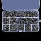 100-400 шт.коробка 3 #-12 # рыболовные крючки для карпа в рыболовном крючке для ловли нахлыстом, Круглый рыболовный крючок из высокоуглеродистой стали, набор рыболовных крючков с зазубриной