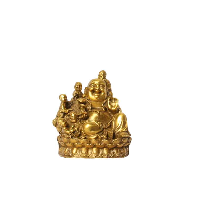

MOZART Bronze Craft Ornaments Five Children Laughing Buddha MultiChild Buddha Lucky Maitreya, No. 1 five children Buddha