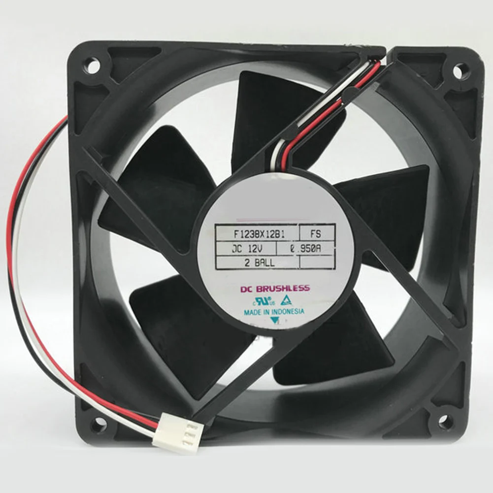 Для MECHATRONICS F1238X12B1 FS 12V 0.950A шариковый подшипник охлаждающий вентилятор 3pin|Кулеры и