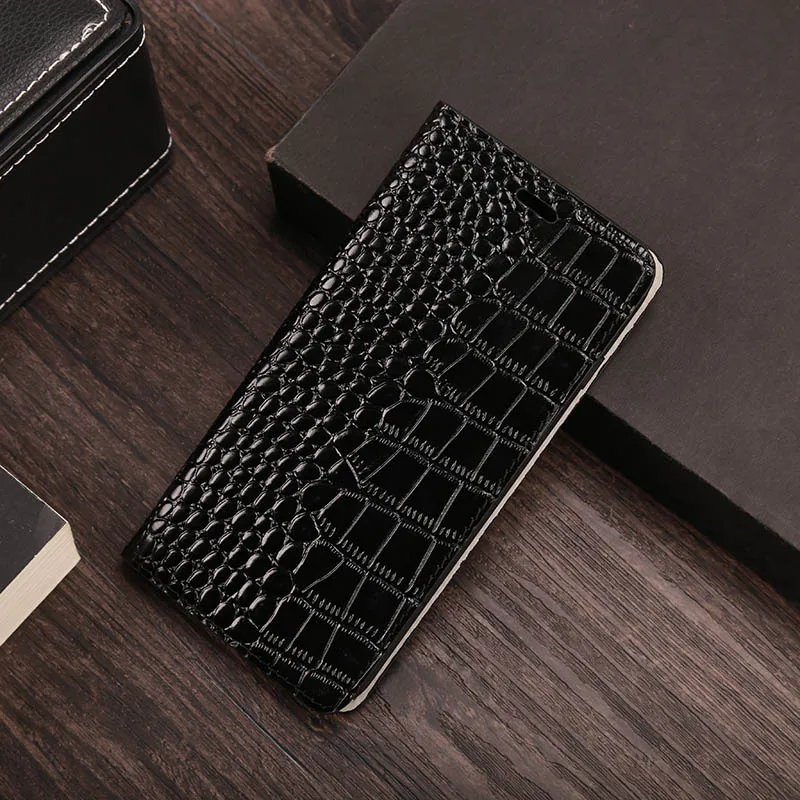 Black Чехол-книжка для телефона чехол для Xiaomi Mi 5s Plus 6 8 9 lite 9se 9T Pro с текстурой крокодила - Цвет: Black
