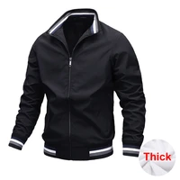 mens jackets spring autumn mens windbreaker bomber jacket coats solid color slim fit fashion outerwear male outdoors