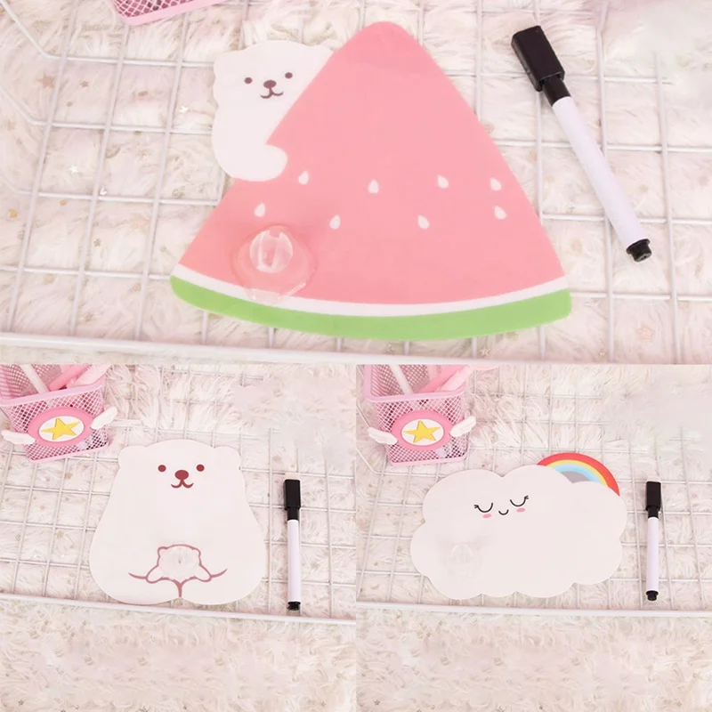 2 шт./компл. Мультяшные магниты на холодильник с ручкой перезаписываемая доска