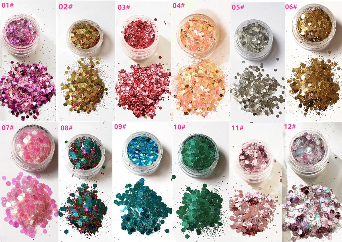 Новинка гибридные блестки блестящие круглые красочные баночки с блеском тени