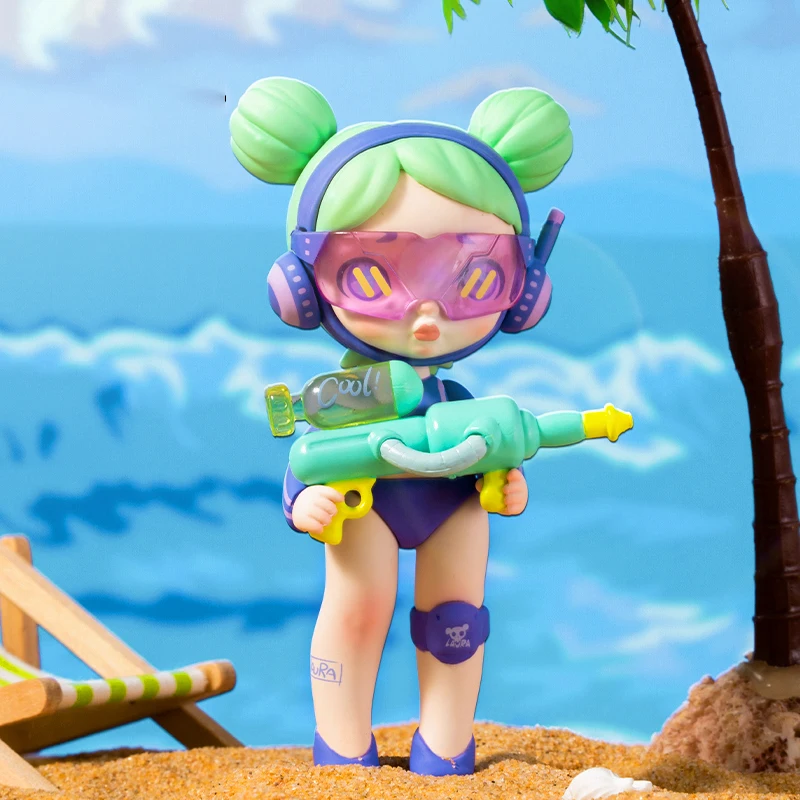 

Игрушки Laura "плавательный бассейн", мерцание, милая фигурка аниме, Caja Ciega, случайный сюрприз, кавайная модель из ПВХ, подарок на день рождения, ...