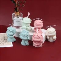 cute cat girls candle silicone mold for handmade desktop decoration gypsum epoxy resin aromatherapy candle silicone mould