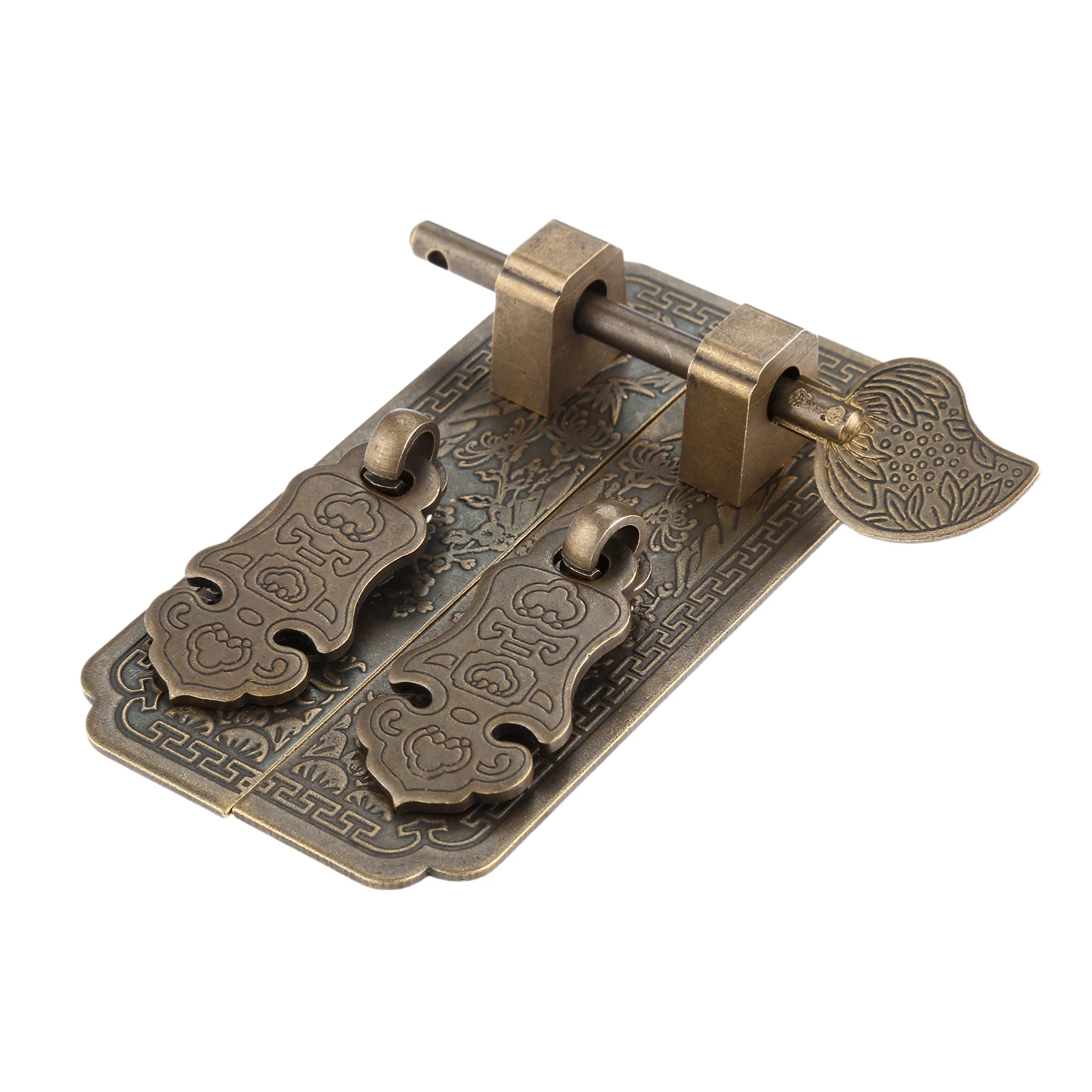 1 Pair Antique Bronze Chinese Furniture Brass Handle Pull Wardrobe Drawer Doorplate Cupboard Closet Cabinet 100*26mm | Обустройство