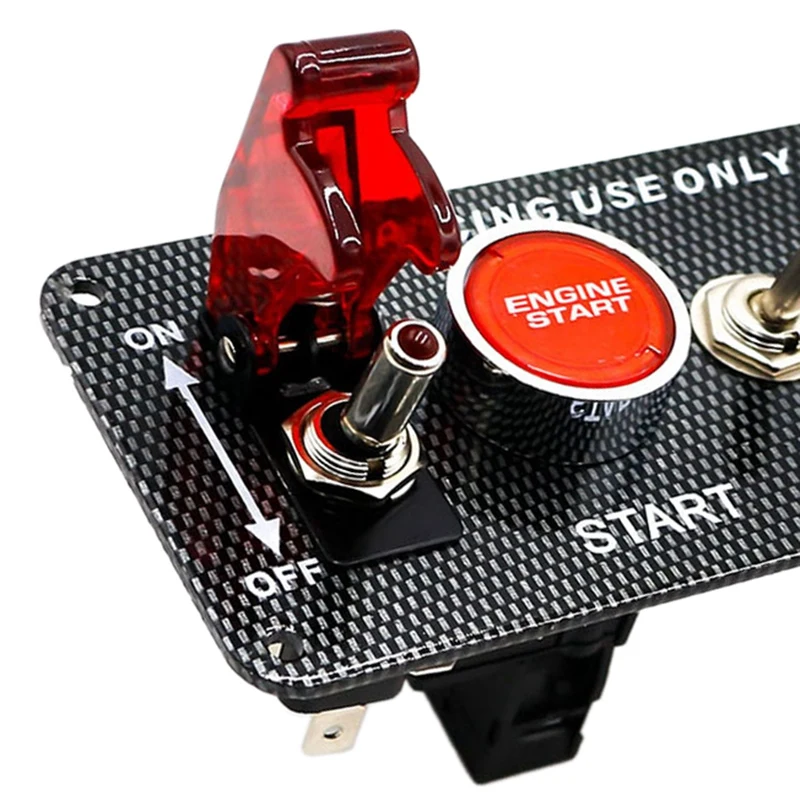 12V Carbon Fiber Panel Racing Engine Start Button Ignition Switch LED | Автомобили и мотоциклы