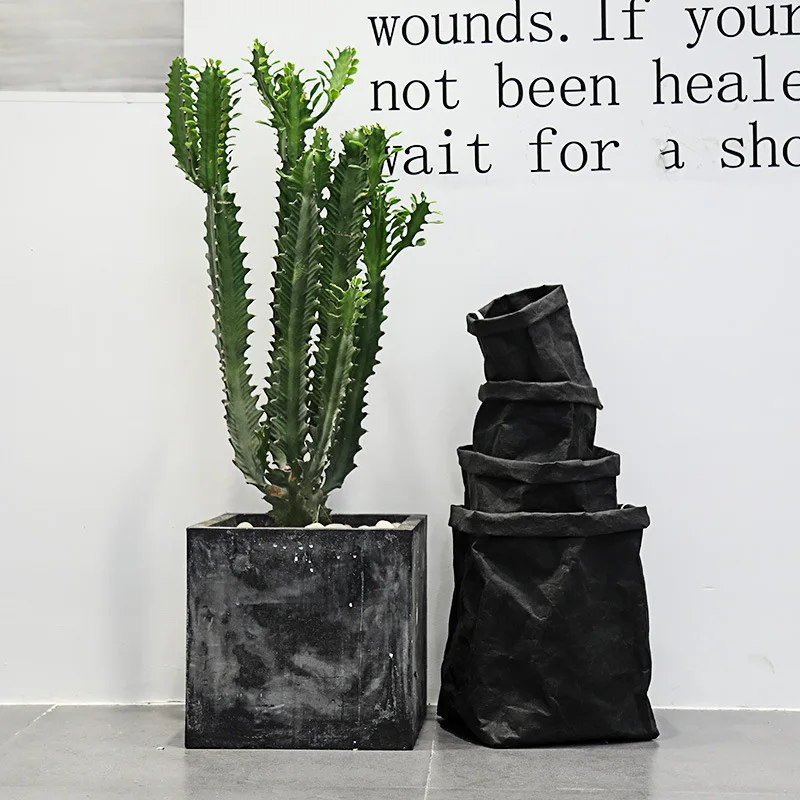 Моющаяся быстрая Цветочная горшка цветочный пакет для хранения мусора бумажный