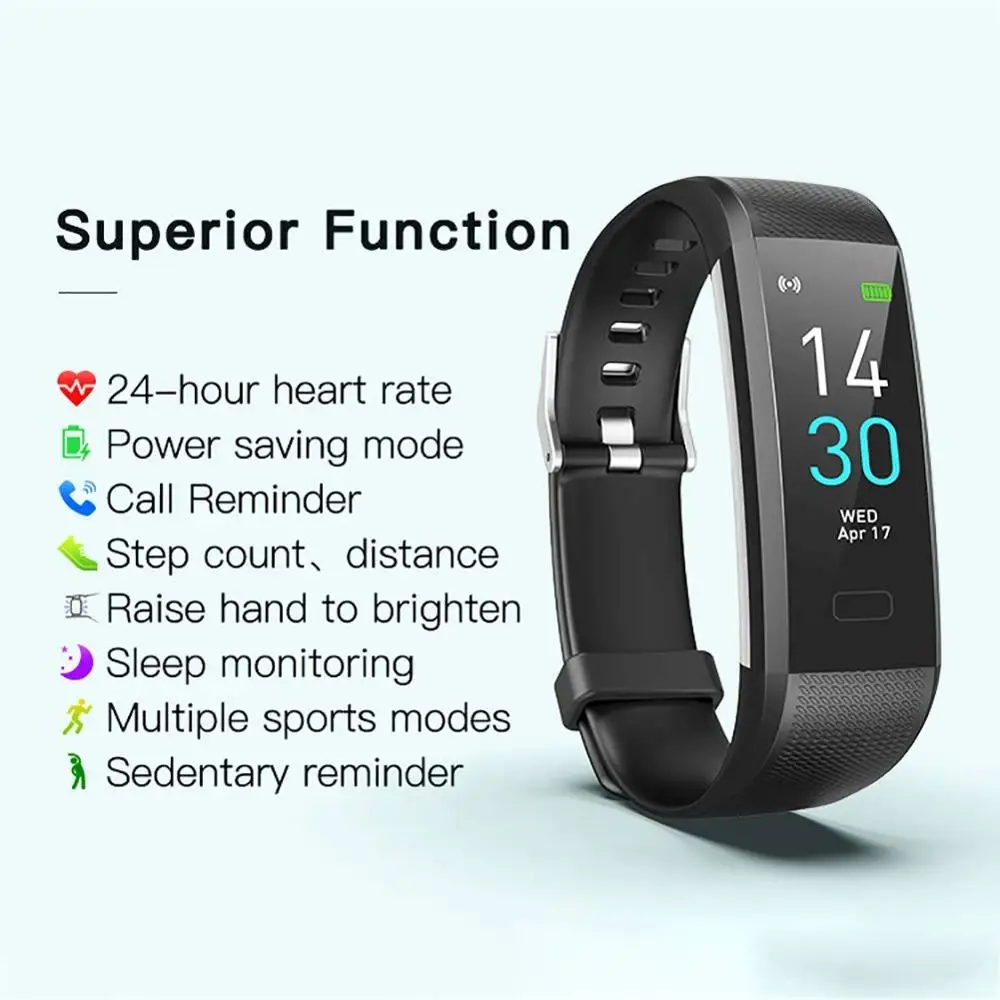 

S5 Smart Bracelet Color Screen Smartwatches Bluetooth Heart Rate IP68 Water Resistant Fitness Tracker Wearable Watches for Men