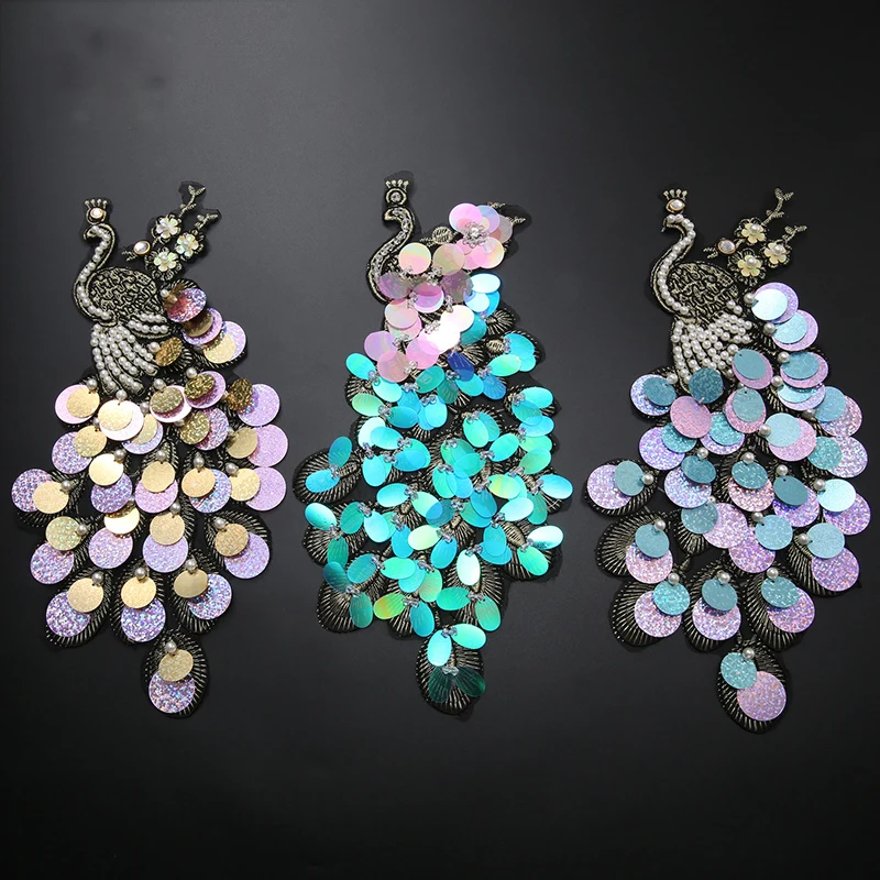 Стразы PEACOOK Блестки ткань с вышивкой бисером аппликация патч Африканский Сшить Платье Ткань сумка обувь украшения аксессуары DIY