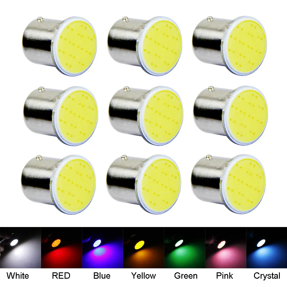 Светодиодсветодиодный Лампы Ba15s Cob P21w 12 SMD 1156 В 1 шт. светодиодные лампы для