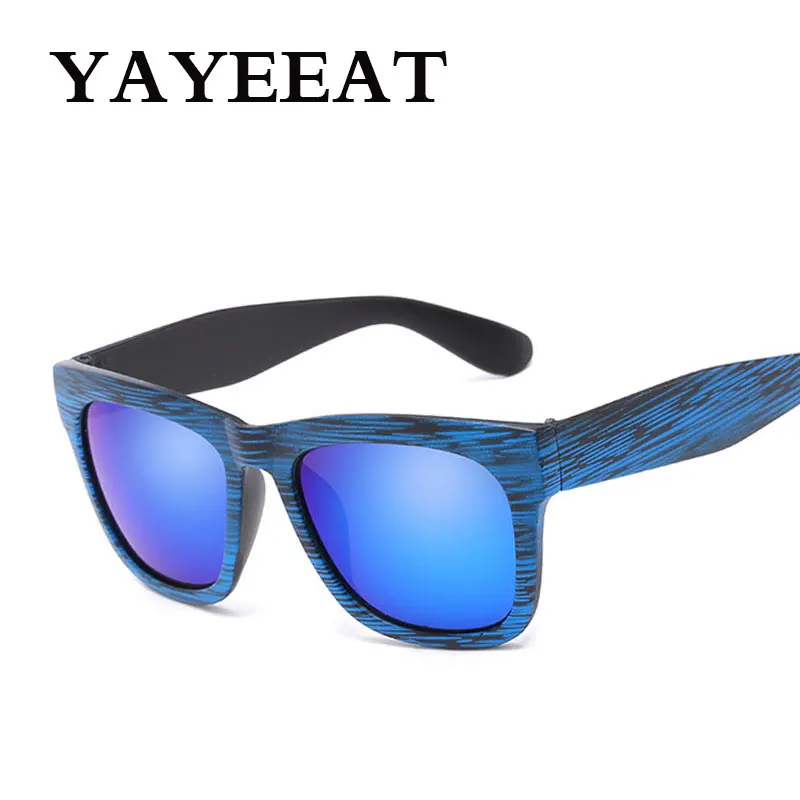 Цвет зеркальные солнечные очки с Винтаж древесины солнцезащитные Для мужчин