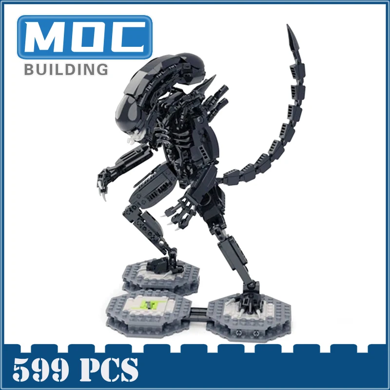 MOC Space Alien Xenomorphed Prdeators Robot War High-Tech Bricks Model Sets Designer Construction Building Blocks for Kids Gifts