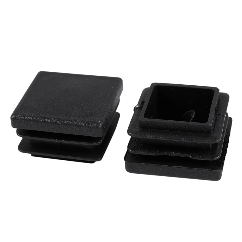 

20 Pcs Plastic Square Blanking End Caps Tube Inserts 25mm x 25mm