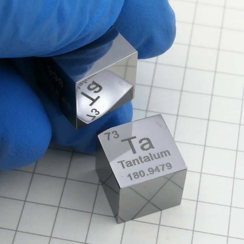 Кубик калибра 10 мм Ta кубический периодический стол кубик 99.9% чистый тантал
