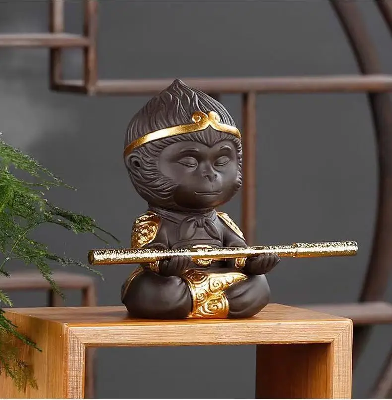 Китайский чайный набор из фиолетовой глины обезьянки короля домашнего питомца