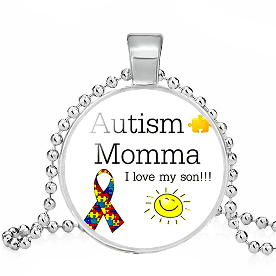 Новинка цветные ожерелья-головоломки с символами аутизма забота о аутизме