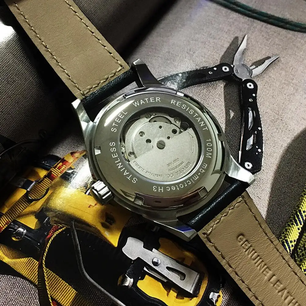 Мужские часы с Тритием мужские автоматические наручные Epoch luxury T25 светящиеся