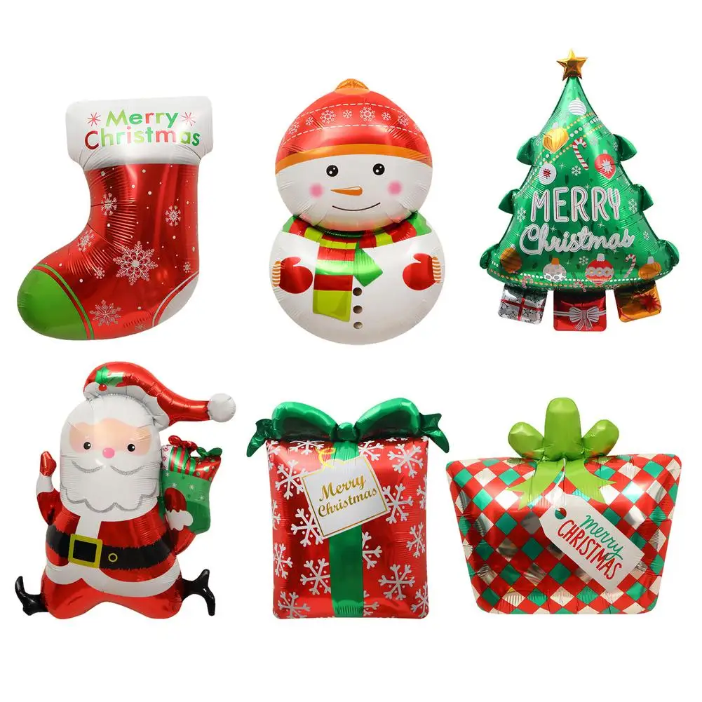 

Воздушные шары с надписью "Merry Christmas", "Санта-Клаус", "Снеговик", "Декор для нового года, Рождества, дома, рождественской вечеринки 2021