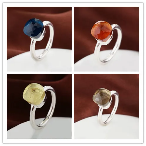 

2021 Top Quality Brand Fashion Summer Stlye Jewelry Of 4 Colours 18K White Gold Plated Ring For Best Romantic Festival Gift