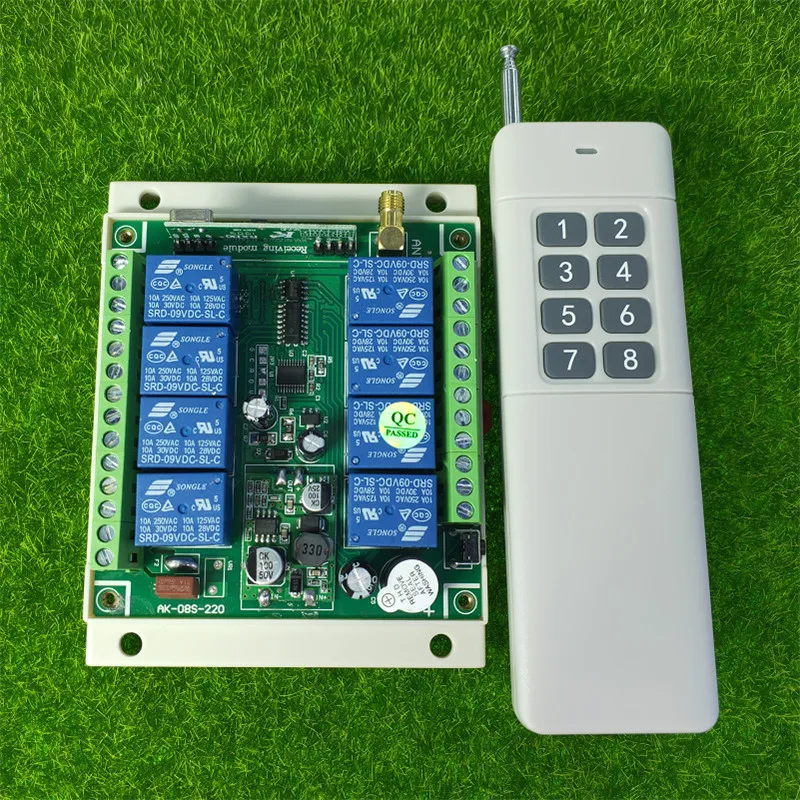 DC 12V 24V 36V 8 CH RF беспроводной пульт дистанционного управления Система 8CH 10A релейный