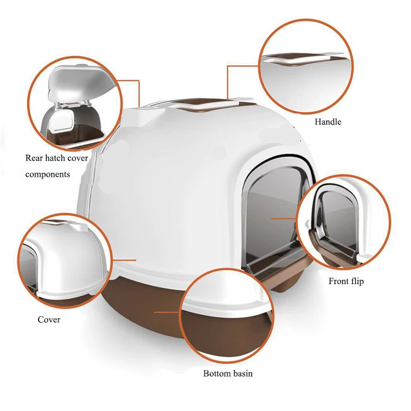 Портативный наполнитель для кошачьего туалета коробка полностью закрытый