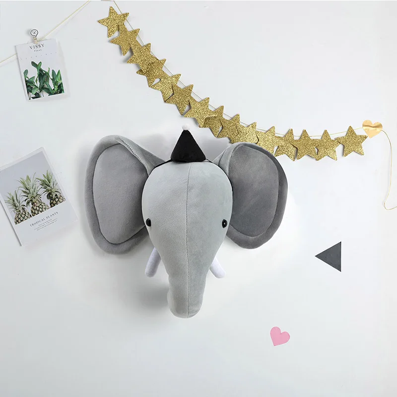 Детский набивной слон лошадь кошка животные набивные игрушки декор для комнаты
