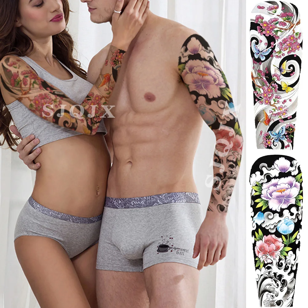 Набор из 2 предметов Большая татуировка для полных рук цветок Лев