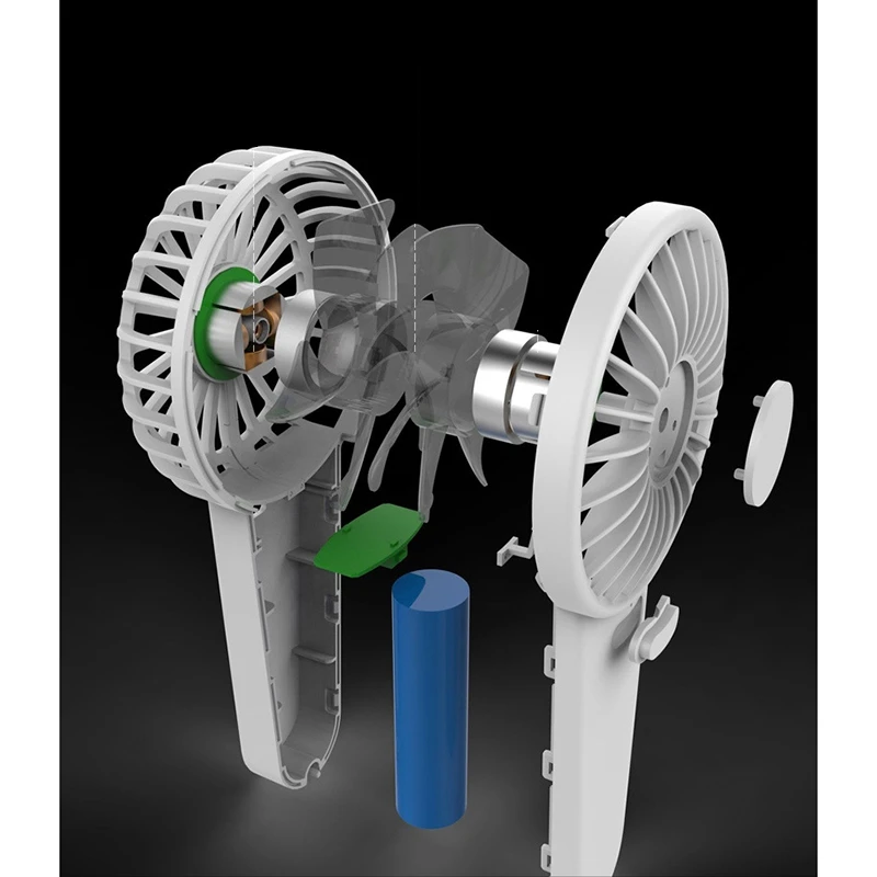 

Mini Fan Hand Held Fan 2000 MAh Personal Fan USB Powered Stronger Wind with 4 Settings Quite Portable Fan