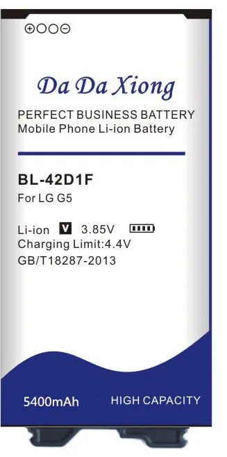 Оригинальный аккумулятор 5400 мАч для LG BL 42D1F G5 H850 H820 H830 H831 H840 H868 H860N H860 LS992 US992 F700L F700S