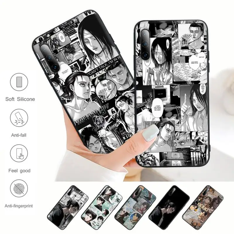 

Attack On Titan Eren Jaeger Manga Phone Case For Redmi Note 6 8 9 10 Pro 10 9s 8t 7 5A 5 4 4x Silicone Cover