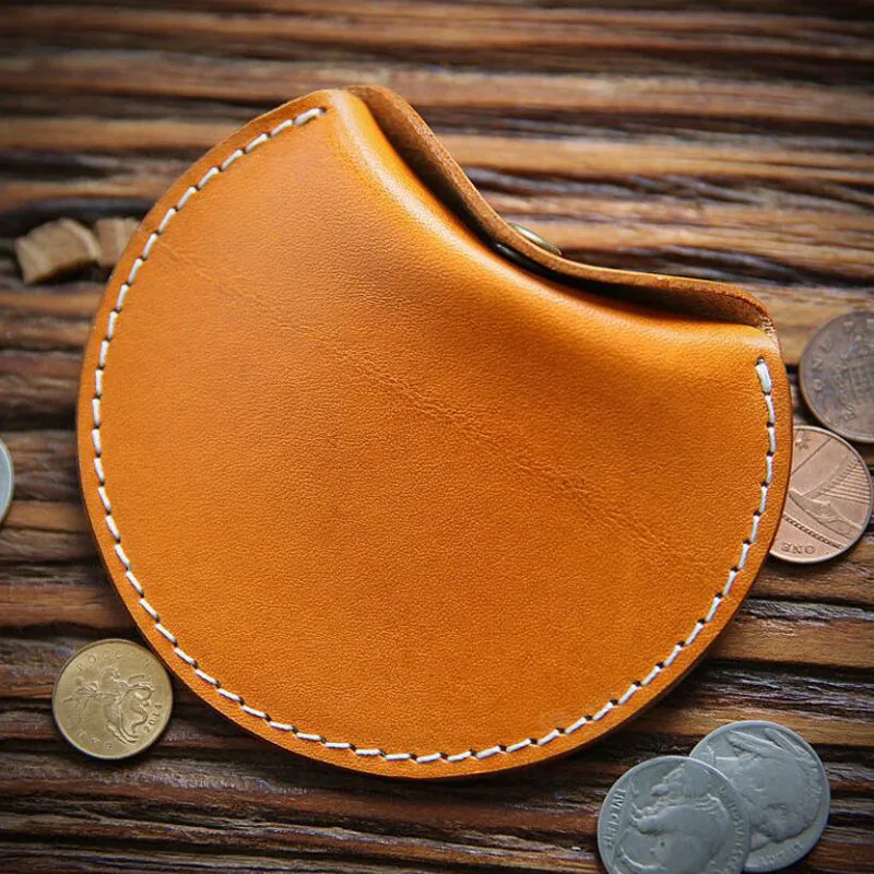 Фото Мужские кошельки ручной работы маленькие для денег кошелек из воловьей коровьей