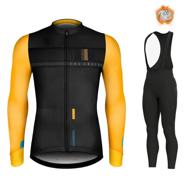 cycling jersey set 1 Зимний шерстяной костюм для велоспорта, мужской костюм для велоспорта, уличная спортивная одежда, форма для горного велосипеда, комплект для триатлона, гобайка - Цвет: cycling jersey set 1