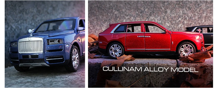 1/32 Rolls Royce Cullinan Diecasts модели игрушечных автомобилей со звуком и светильник 6 дверей можно открыть Oyuncak модель подарки для детей