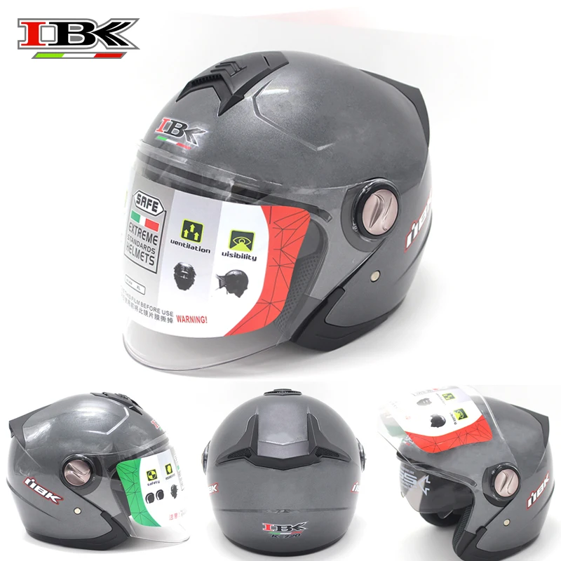 IBK 3/4 мотоциклетный шлем открытый уход за кожей лица двойной козырек