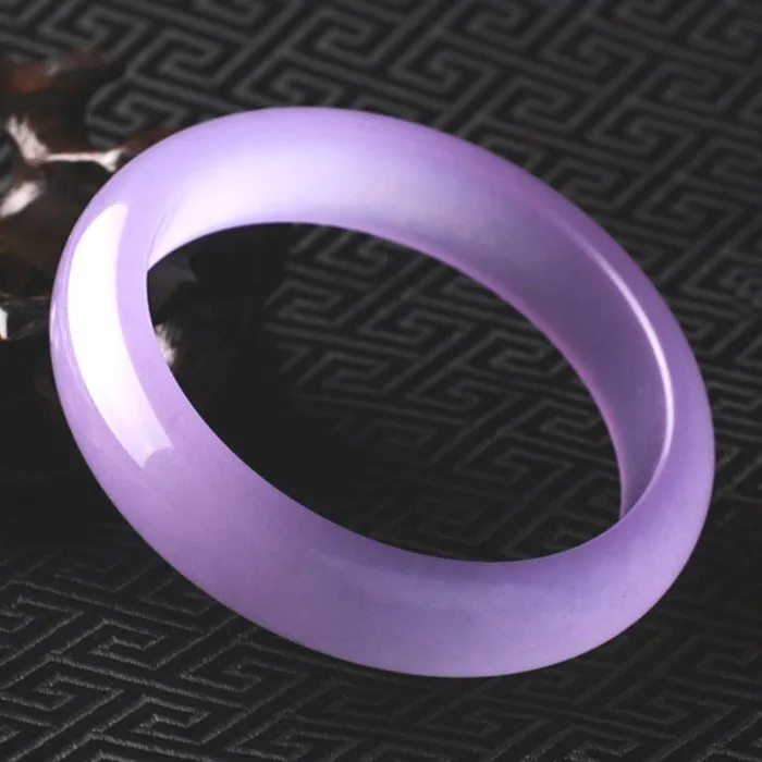 Подлинный Браслет из натурального фиолетового нефрита модные очаровательные