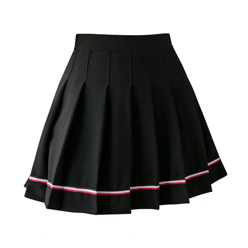 

Plus Size Women Skirt A Line Anti-wrinkle High Waist Hip Lift Women Pleated Skirt School Dress for Summer
