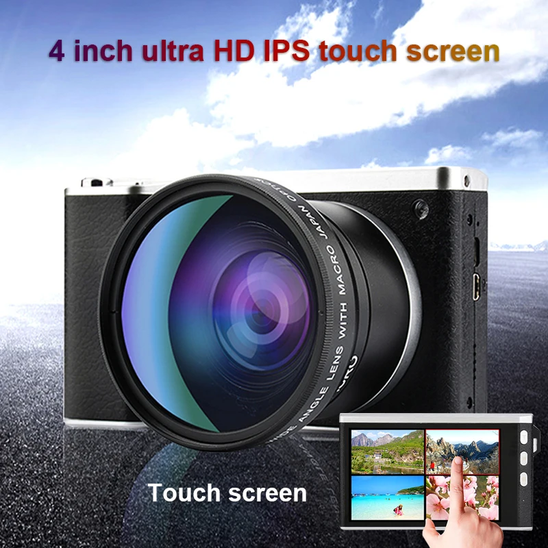 Цифровая камера 4 0 дюймов ips сенсорный экран Full HD 24MP разрешение 12X цифровой зум CMOS