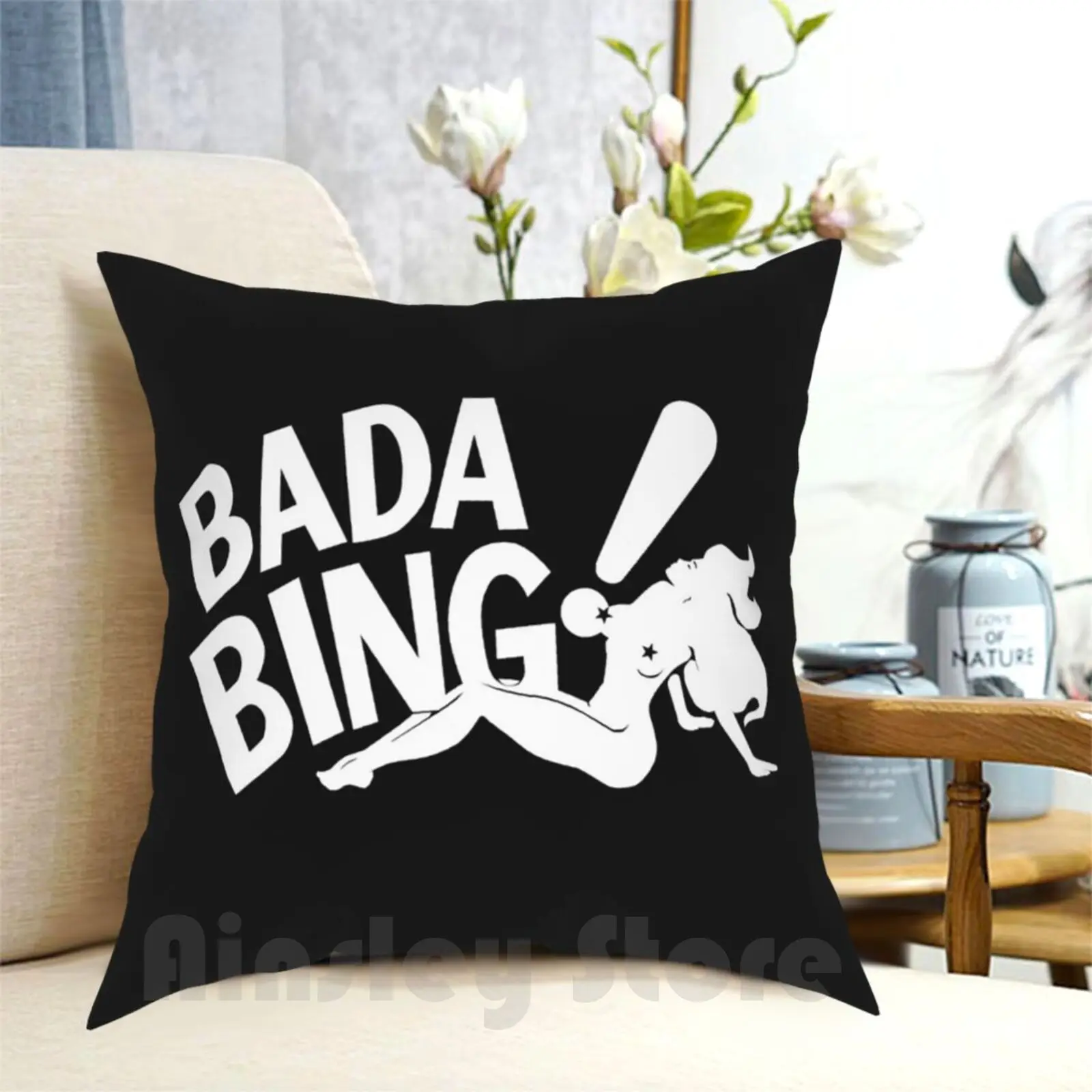 

Bada Bing Pillow Case Printed Home Soft DIY Pillow cover Bada Bing Tv Shows Tv Series Sopranos The Sopranos Soprano Tony