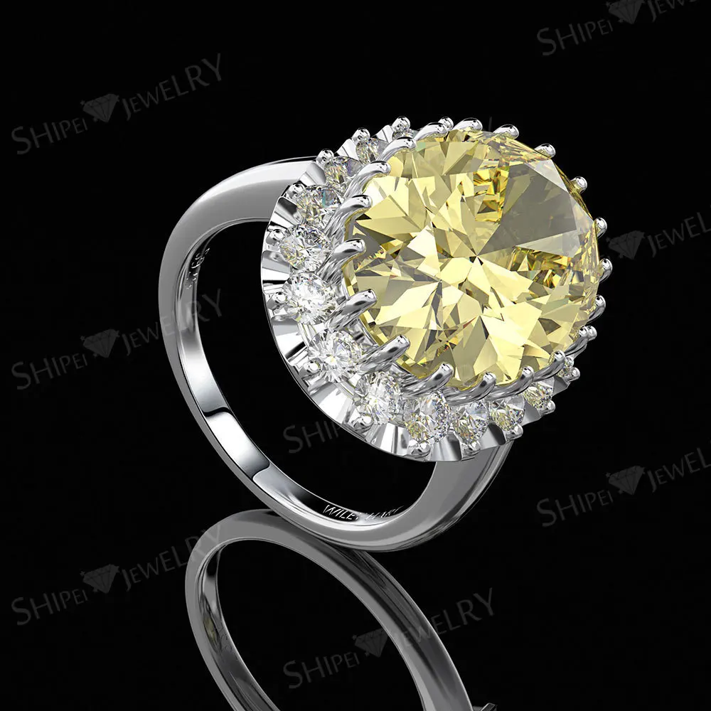 Настоящее кольцо из серебра 925 пробы драгоценный камень Moissanite бриллианты аметист