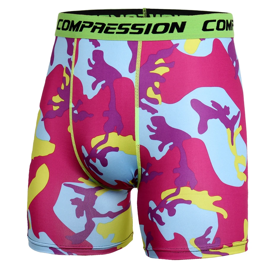 Мужские Компрессионные шорты для бега спортивные короткие леггинсы фитнеса в